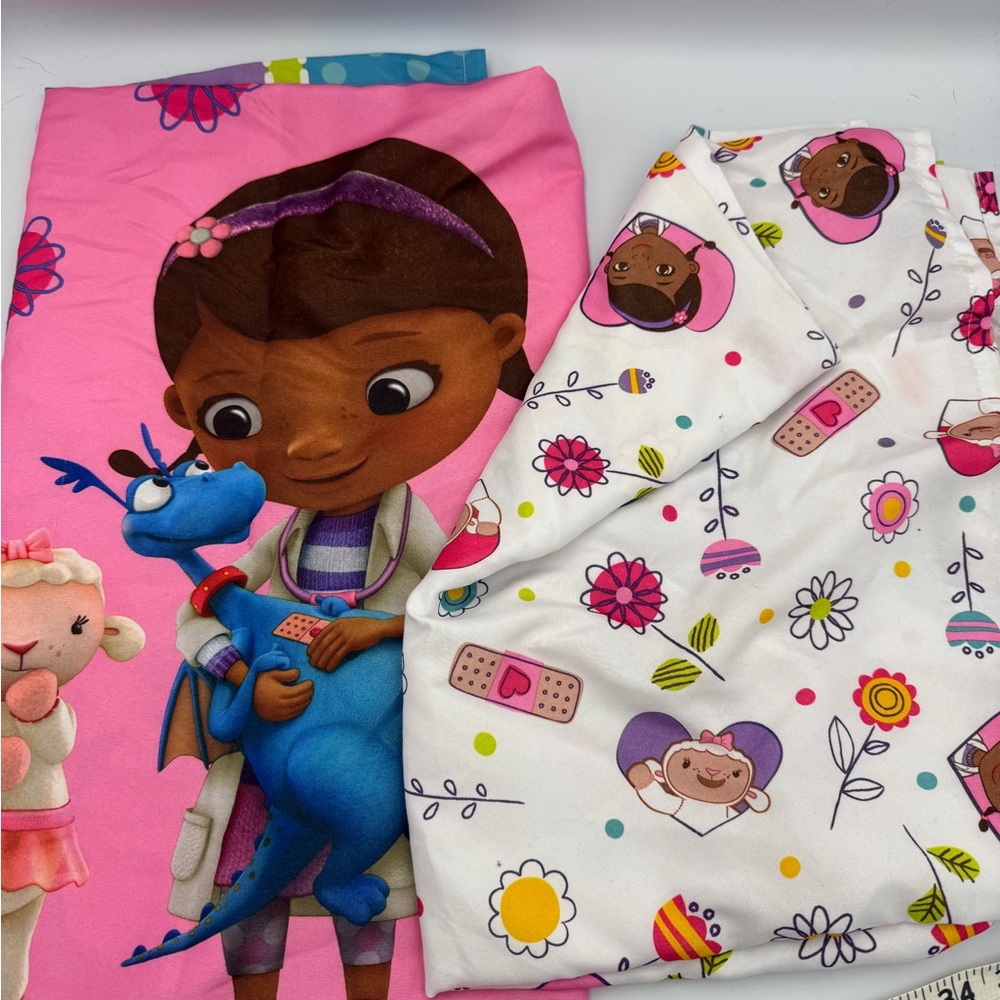 Doc Mcstuffins Toddler Bed Flat Sheet & Pillow Case Disney